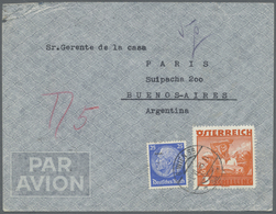 Br Österreich: 1938, Ostmark, 3 Schilling Volkstrachten In Mischfrankatur Mit 25 Pfennig Hindenburg Auf Luftpost- - Unused Stamps
