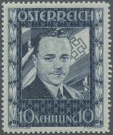 ** Österreich: 1934, 10 S. Dollfuß, Tadellos Postfrisch, Attest Soecknick BPP "echt Und Einwandfrei." Mi. 1.300,- - Unused Stamps