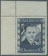 ** Österreich: 1934, Dollfuß 10 Schilling Tadellos Postfrische Marke Aus Der Linken Oberen Bogenecke (minimale Fa - Unused Stamps