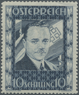 ** Österreich: 1936, Sonderausgabe „Dollfuß” 10 S Schwärzlichviolettultramarin, Tadellos Postfrisches Exemplar Di - Unused Stamps