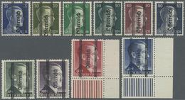 ** Österreich: 1945, 1 Pfg. Bis 5 M. Hitler Mit Grazer Aufdruck In Type II, Kompletter Satz, Dazu Zusätzlich Zwei - Unused Stamps