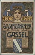 Ansichtskarten: Hessen: CASSEL, Tausendjahrfeier Der Residenzstadt Kassel 1913, Zwei Jubiläums-Postk - Andere & Zonder Classificatie