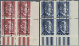 ** Österreich: 1945, Marken Mit Senkrechtem Aufdruck, Luxus-Eckerand Serie, 1 RM., 2 RM., 3 Rm. Und 4 RM., Ungefa - Unused Stamps