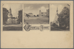 Ansichtskarten: Niedersachsen: JEVER (alte PLZ 2942), Sehr Frühe Mehrbildkarte Vermutlich 1890/92, U - Andere & Zonder Classificatie