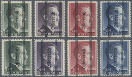 ** Österreich: 1945, Freimarken 1 RM Bis 5 RM Mit Grazer Aufdruck Type I Und II, Postfrisch Mit Attest Soecknick - Unused Stamps