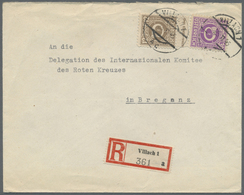 Br Österreich: 1945 (23.11.), Posthorn 30 Gr. Violett Und 12 Gr. Braun Auf R-Brief Von VILLACH 1 Mit Altem R-Zett - Unused Stamps