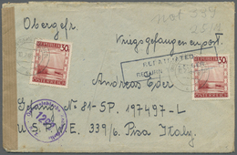 Br Österreich: 1946 (10.7.), Kriegsgefangenenpost Mit 2 X 30 Gr. Landschaft Und Stempel 'WIEN-GRAMATNEUSIEDL' Nac - Unused Stamps