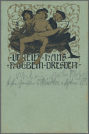 Ansichtskarten: Sachsen: DRESDEN, Künstlerkarte VEREIN-HANS-HOLBEIN, Gebraucht 1911 In Sehr Guter Be - Andere & Zonder Classificatie