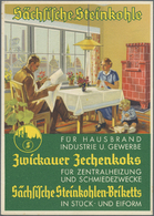 Ansichtskarten: Sachsen: INDUSTRIE: 4 Karten - "Sächsische Steinkohle - Zwickauer Zechenkoks" Ungebr - Autres & Non Classés