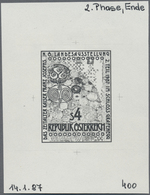 Österreich: 1987. Probedruck In Schwarz Für Die Ausgabe "Niederösterreichische Landesausstellung: Das Zeitalte - Unused Stamps