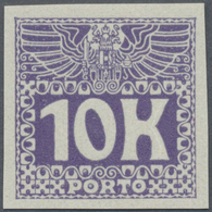 (*) Österreich - Portomarken: 1911, 10 Kr. Große Wertziffer Und Währungsbezeichnung K Als Geschnittene Ausgabe Ohn - Taxe