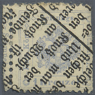 O Österreich - Zeitungsstempelmarken: 1877, Zeitungsstempelmarke 1 Kreuzer In Der Sehr Seltenen Farbe ULTRAMARIN - Newspapers