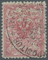 O Österreich - Zeitungsstempelmarken: 1890, 25 Kr Rosarot, Gez. L 13, Mit Sauberem Fiskal-Teilstempel Von Troppa - Journaux