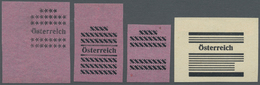 (*) Österreich - Lokalausgaben 1945 - Leoben: 1945, Drei Aufdruck-Andruckproben, Einmal Für Den 1. Versuchsdruck U - Other & Unclassified