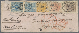 Br Österreich - Lombardei Und Venetien: 1850/54. AUSSERORDENTLICH SELTENE 4 FARBEN BUNTFRANKATUR Bestehend Aus 2 - Lombardo-Vénétie