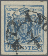 O Österreich - Lombardei Und Venetien: 1850, 45 C. Dunkelblau (Azzurro Scuro), "Mailänder Postfälschung", Type I - Lombardo-Veneto