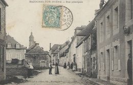 61 Bazoches Sur Hoëne (Hoesne) Rue Principale Animée 1906 TBE - Bazoches Sur Höne