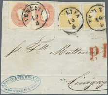 Brrst Österreich - Lombardei Und Venetien: 1859/1861, 2 So. Gelb, Type II, Zwei Werte Zusammen Mit Waagerechtem Paar - Lombardy-Venetia