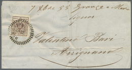 Br Österreich - Lombardei Und Venetien - Stempel: BERGAMO: 1850, 30 Cent. Braun Dreiseitig Voll- Bis Breitrandig - Lombardo-Vénétie