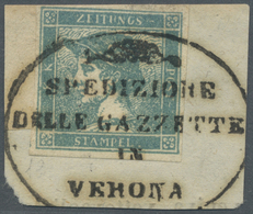 Brrst Österreich - Lombardei Und Venetien - Stempel: SPEDIZIONE DELLE GAZZETTE IN VERONA, Ovalstempel, Sauber Und Ge - Lombardy-Venetia