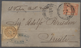 Br Österreichische Post In Der Levante: 1868: 1 Pia. Rot, K1 "POSTE VICE - REALI EGIZIANE CAIRO 18/GEN/68", In Mi - Eastern Austria