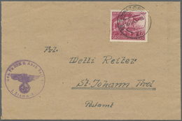 Br Österreich - Ostmark: 1945 (16.2.), Parteimiliz 'Der Volkssturm' 12+9 Pf. Auf Bedarfsbrief Von Schwaz/Tirol Na - Other & Unclassified