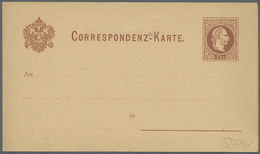 GA Österreich - Ganzsachen: 1875 (ca.), 2 Kreuzer Braun Zudruck-Ganzsachenkarte "Prosit Neujahr! 188...", Ungebra - Altri & Non Classificati
