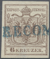 O Österreich - Stempel: "RECOM.", L1 In Blau Auf 6 Kr Braun Maschinenpapier. Fotobefund Ferchenbauer: "wirkungsv - Franking Machines (EMA)