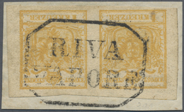 Brrst Österreich - Stempel: "RIVA VAPORE", Schiffspoststempel, R2 (Mü.3424a), Perfekt Auf Breitrandigem Paar 1 Kr. M - Franking Machines (EMA)