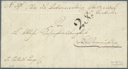 Br Österreich - Stempel: 1849, Wiener City Post: Extrem Seltener Tax-Stempel "2 Xr." Auf Dienst-Faltumschlag Nach - Franking Machines (EMA)