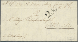 Br Österreich - Stempel: 1849, Wiener City Post: Extrem Seltener Tax-Stempel "2 Xr." Auf Dienst-Faltumschlag Nach - Macchine Per Obliterare (EMA)