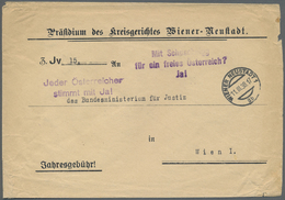 Br Österreich - Besonderheiten: 1938 (11.3.), Portofreier Dienstbrief Des 'Präsidium Des Kreisgerichtes' Von Wien - Altri & Non Classificati
