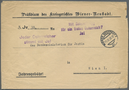 Br Österreich - Besonderheiten: 1938 (11.3.), Portofreier Dienstbrief Des 'Präsidium Des Kreisgerichtes' Von Wien - Other & Unclassified