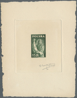 (*) Polen: 1947, 15 Zl. Fisher As "Epreuve D´Artististe" From French Designer DUFRESNE In Green Instead Of Blue. V - Covers & Documents