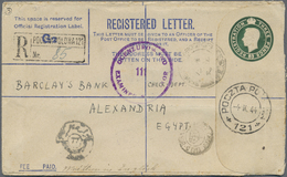 GA Polen - Besonderheiten: 1944. Registered Great Britain Postal Stationery Envelope 3d Green Addressed To Egypt - Other & Unclassified