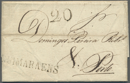 Br Portugal - Vorphilatelie: "GUIMARAENS" (1811 March) And Tax-canc. "20" On Complete Entire Letter Sent To Porto - ...-1853 Prephilately