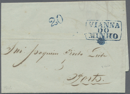 Br Portugal - Vorphilatelie: 1846. Pre-stamp Envelope Written From 'Vianna Do Minho' Dated '30th Avril 1846' Addr - ...-1853 Préphilatélie