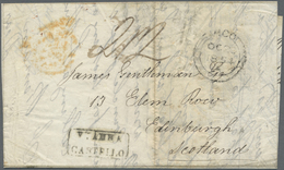 Br Portugal: 1854. Stampless Envelope (soiled) Written From Vianna De Castello Dated 'Oct 11th 1852' Addressed To - Covers & Documents