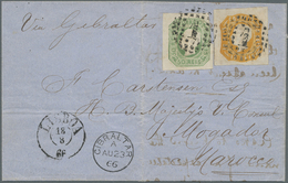 Br Portugal: 1866. Envelope (folded) Addressed To 'S. Carstensen, H.B. Majesty's Vice Consul, Mogador, Moroeco' B - Covers & Documents