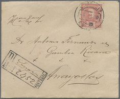 Br Portugal: 1900. Registered Envelope To Arraiollos Bearing Yvert 135, 75c Rose Tied By Evora Date Stamp With Bo - Covers & Documents
