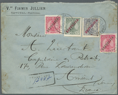 Br Portugal: 1911. Registered Envelope (stains) Addressed To France Bearing 'Republica ' Yvert 170, 10r Olive, Yv - Storia Postale