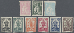 ** Portugal: 1924/1931, Ceres Three Values 3esc. Rose, 3.20esc. Dark Green And 20esc. Light Blue And Pereira Set, - Covers & Documents