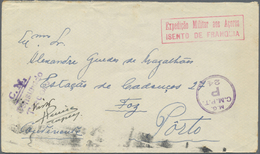 Br Portugal - Azoren: 1944. Unstamped Envelope Written From Terceira To Porto Cancelled By Boxed "Expedicao Milit - Azores