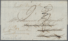 Br Portugal - Madeira: 1844, Folded Letter From MADEIRA To Edinburgh, Readdressed To North Berwick With Straight - Madeira