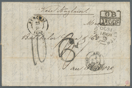 Br Portugal - Madeira - Funchal: 1868. Stampless Envelope To France Written From Maderia Dated 25th October Cacel - Funchal