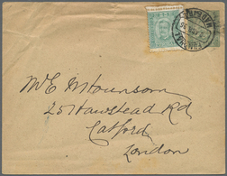 GA Portugal - Madeira - Funchal: 1896. Postal Stationery Envelope (small Faults/stains) 25r Green Upgraded With Y - Funchal