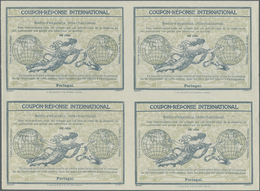 Portugal - Ganzsachen: Design "Rome" 1906 International Reply Coupon As Block Of Four 60 Reis Portugal. This B - Postal Stationery