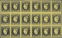 */** Rumänien: 1866, Prince Carol I, 2 Parale Black On Thick Yellow Paper, Extremely Fine Block Of 18, Unused With - Covers & Documents