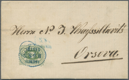Br Rumänien: 1870, Austrian Danube Steamship Company, 10kr. Green, Type I (wrinkling Due To Inaccurate Attaching - Storia Postale