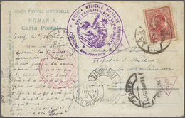 Br Rumänien: 1917. Picture Post Card Of 'Turnul Golia, Jasi' Addressed To France Bearing Yvert 218, 10b Red Tied - Storia Postale